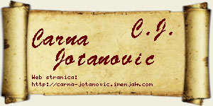 Čarna Jotanović vizit kartica